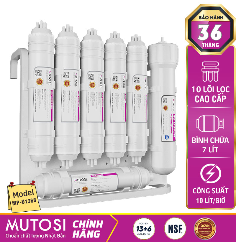 Máy lọc nước Mutosi lắp tủ bếp